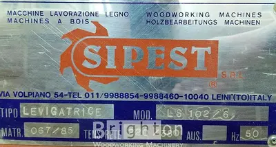 USED SIPEST LEVIGATRICE LS 102 /6, USED PROFILE SANDER