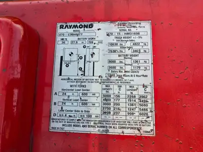 USED 2015 RAYMOND 470-C50HMTT
