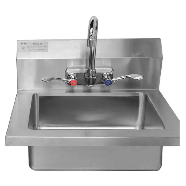 New | in-Stock Atosa New Atosa MRS-HS-18 (W) Hand Sink with Wrist Blade Handle- 18"W x 14.5"D x 11"H Sinks Illinois US | Falcon Restaurant Supply #1375493