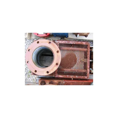 USED 8" CARBON STEEL KNIFE GATE VALVE