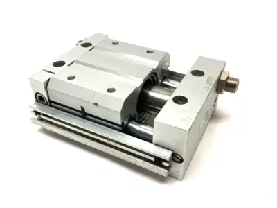 USED SMC GUIDED RODLESS PNEUMATIC CYLINDER