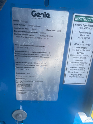 USED 2015 Genie Z-45/25J RT