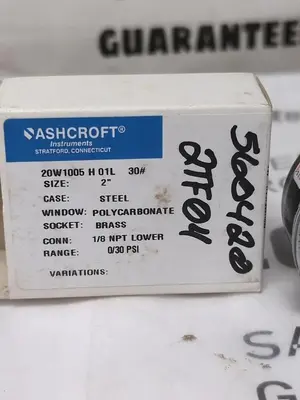 New | in-Stock ASHCROFT 20W1005 H 01L Universal Pressure Meters Ohio US | Surplus Asset Holdings #1245414