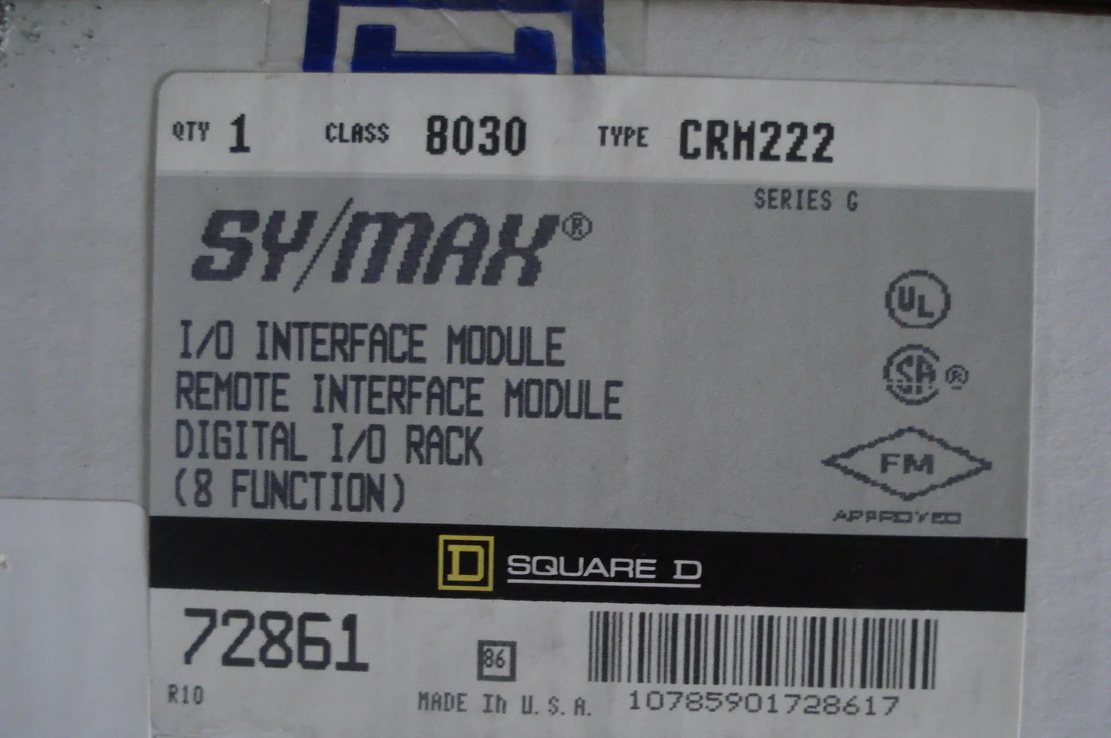 NEW SQUARE D 8030 CRM222 I/O INTERFACE MODULE
