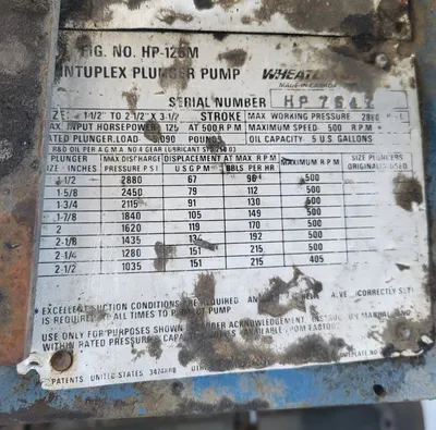 USED WHEATLEY HP-125L