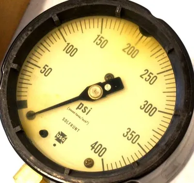 NEW AMETEK 1980L 4 1/2" PRESSURE GAUGE 400 PSI RANGE 50-400