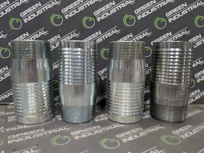 Lot of 4 Unbranded 2" Male NPT to 2" Barbed Fittings 5" Long Surplus