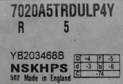 NEW SET OF 2 NSK 7020A5TRDULP4Y SUPER PRECISION BEARINGS