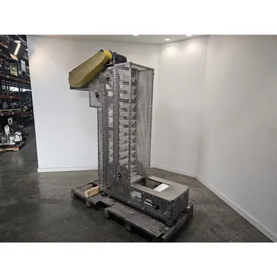 Used 12"W Stainless Steel Bucket Lift Elevator Z Conveyor - 76" Disch.