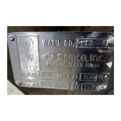 Used 50 Cubic foot Stainless Steel Dense Phase Transporter Pressure Tank