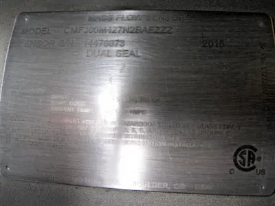 USED Micromotion CMF300 M427N2BAEZZZ