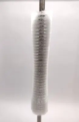 USED INDUSTRIAL BRUSH CO. .006 CR NAT 6-12 NYLON 21.067" X 3.946" OD