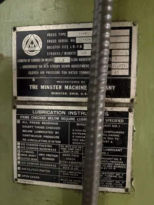 MINSTER B1-60 O.B.I. Presses | Global Machine Brokers, LLC (12)