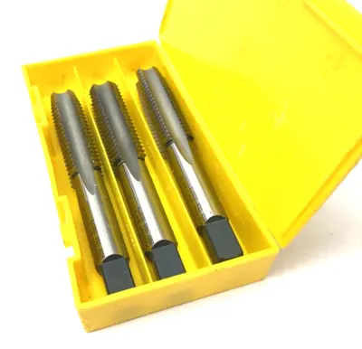 USED MARXMAN METRIC HSS TAP SET M14 X 2.0 D7 4-FLUTE ‎3-19/32″ OAL 3-PACK