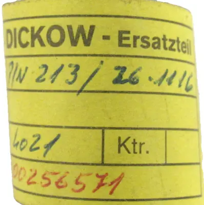 NEW DICKOW 26.1116/1.4021 STAINLESS SHAFT 26111614021