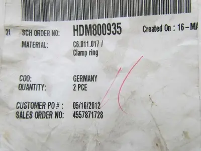 Heidelberg C6-011-017 Clamp Ring Printing Press Part