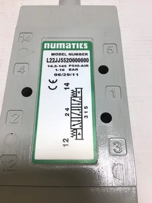 Numatics L22JJ552O000000 Pilot Air Control Valve 14.5-145PSIG Air 1-10Bar