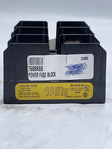 Used BUSSMANN BUSSMANN J60030-3CR Misc Electrical & Power Parts | ND Industrial Surplus #1215625