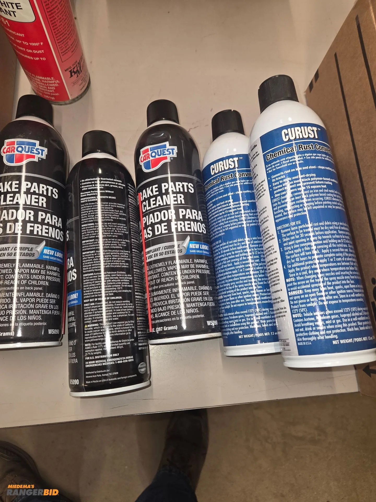 79 Cans of spray - oil & cleaners