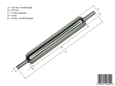 Stainless Steel Conveyor Roller 344mm