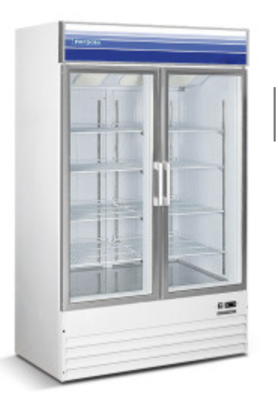 45 cu ft 2 Door Merchandiser Freezer (White)