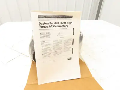 Dayton 6K351A AC Gearmotor Helical/Spur 1/4Hp 12RPM Parallel Offset 115VAC 1Ph