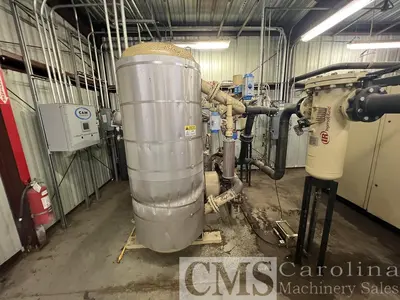 USED QUINCY AND INGERSOLL RAND AIR COMPRESSOR ROOM WITH DRYERS
