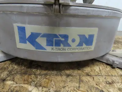 K Tron Twin Screw Feeder Unit Load Cell 20 Gallon Aluminum Hopper
