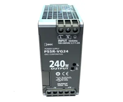 New | in-Stock IDEC Power Supply 100-240VAC 2.7-1.2A 24VDC 10A 240W DIN Rail Power Supplies Michigan US | Maverick Industrial Sales #1392478