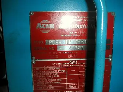 Used 1994 ACME SINGLE STATION Deburring Machines Michigan US | Harbor Machinery Inc. #1283270
