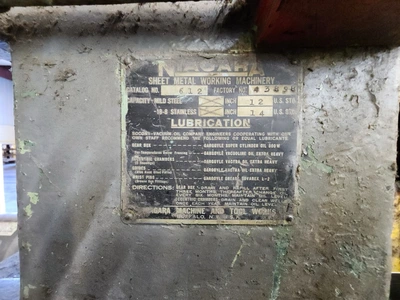 Used 1900 NIAGARA 612 Power Squaring Shears (Inch) Illinois US | Revelation Machinery #1310895