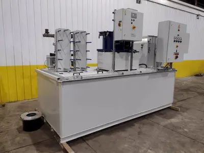 30 GPM ZYKLOMAT MODEL #AKBF-R CONTINUOUS FILTER COOLANT SYSTEM, WITH DRAG-OUT & TURBO-HKS CENTRIFUGE SEPERATOR: YOBRO #24734