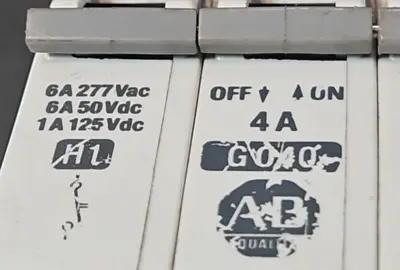 Allen-Bradley 1492-CB2 G040 H1 Series A Circuit Breaker 4A loc4C13