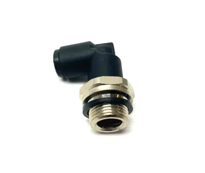 USED PARKER PNEUMATIC SWIVEL ELBOW PUSH-IN FITTING 3/8" BSPP 8MM OD