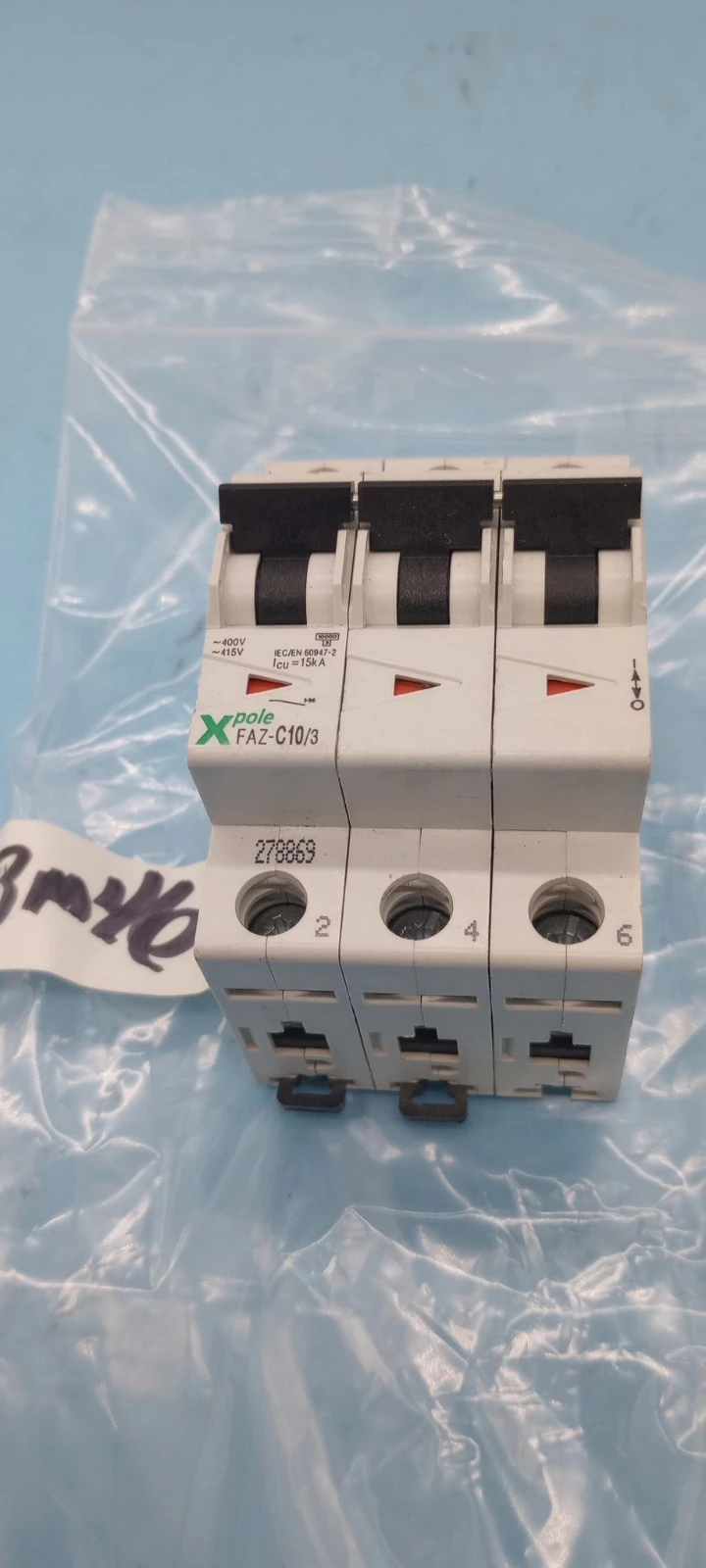 Used Moeller Moeller FAZ-C10/3-NA 3-Pole 10-Amp Circuit Breaker 277VAC, 96VDC Circuit Breakers Arizona US | ASSET CONVERSION SPECIALISTS, INC. #1181222
