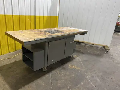6' X 3' WOODWORK DOWNDRAFT INDUSTRIAL WORK BENCH: STOCK #18944
