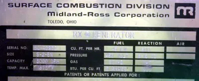 SURFACE COMBUSTION Endothermic Generator Gas Generator - Endothermic | Heat Treat Equipment Co. (5)