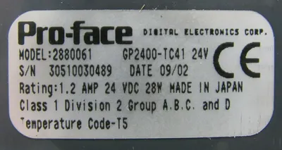 USED PRO-FACE GP2400-TC41 OPERATOR INTERFACE 2880061 GP2400TC41