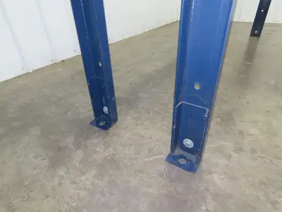 81"W Conveyor Leg Floor Support Heavy Duty Blue 32.75"-36.75"H  Lot of 2