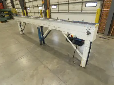 New London Engineering 7.5"x16' Plastic Roller Belt Accumulating Conveyor 30 FPM