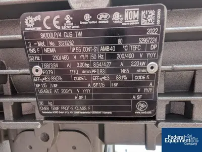 USED ICCNW 4100 Gal ICCNW Mix Tank, 304 S/S, 3 HP