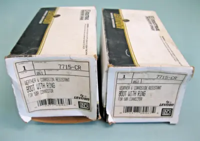 Lot (2) Leviton 7715-CR Weather & Corrosion Resistant Boot w Ring F18