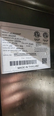 MKC23GR 23" Keg Cooler - Commercial Grade - Like New! Kegerator