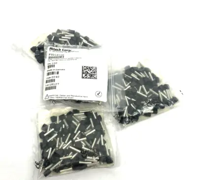 New | in-Stock Altech Insulated Wire Ferrule 2x16AWG/1.5sqmm 100-PACK, LOT OF 4 Electrical Fittings Michigan US | Maverick Industrial Sales #1390700