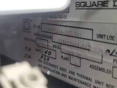 USED SQUARE D MODEL 6