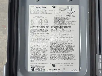 USED SQUARE D CH361AWK