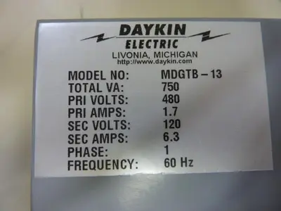 Used DAYKIN MDGBT-13 Transformers Michigan US | Ideal Machinery #1275297