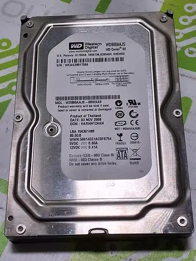 WESTERN DIGITAL WD800AAJS 80GB HARD DRIVE WD800AAJS-00WAA0 - NEW