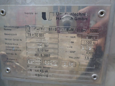 800L S/S Ucon IBC Container