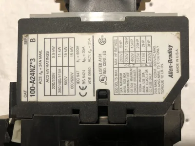 2 Allen Bradley 100-A24NZ*3 contactors & 2 100-A18NZ*3 contactors -195-FA22 (LOT OF 4)